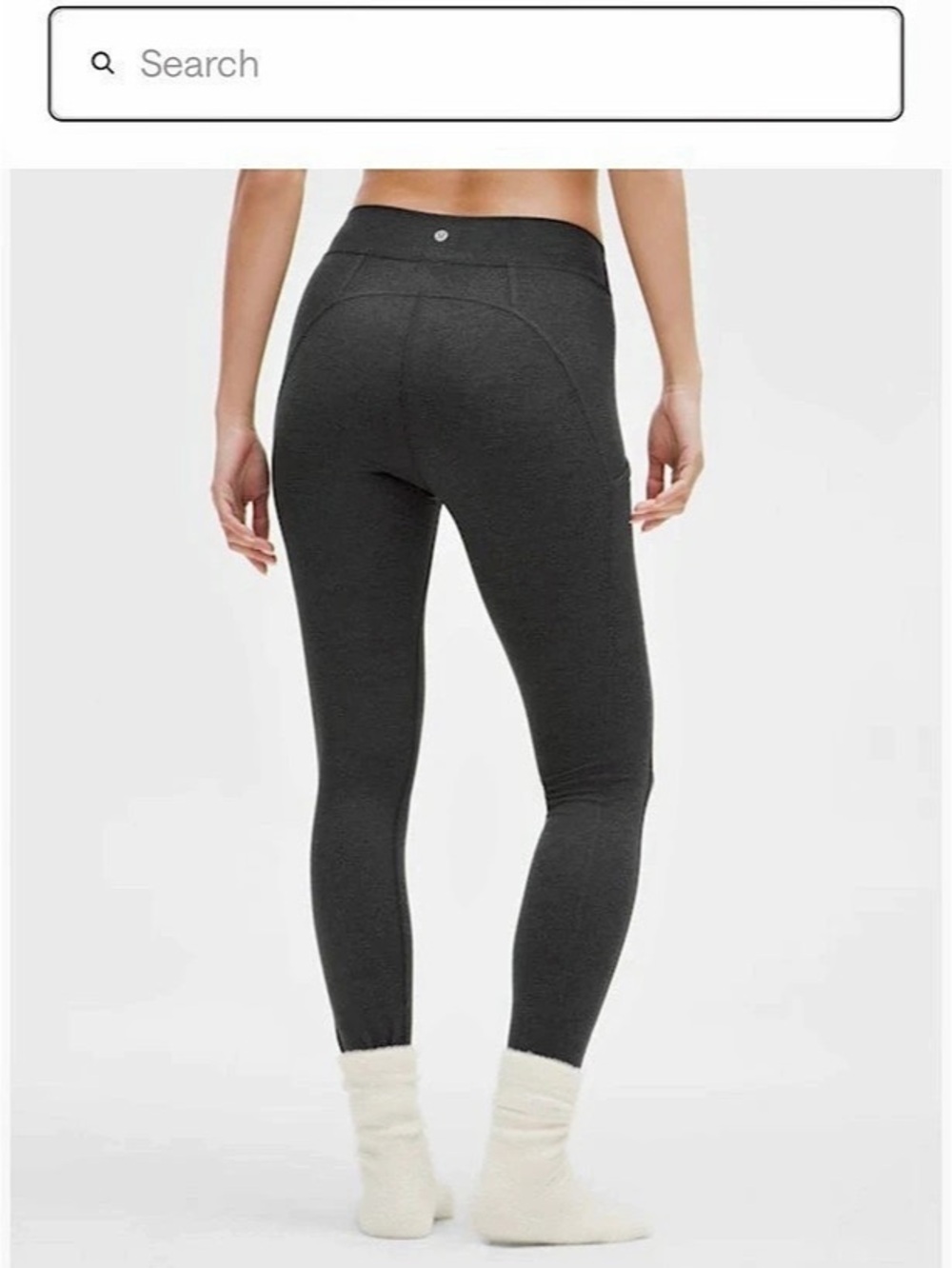 lululemon Soft Suedey High-Rise Tight 25" Black Waist 6